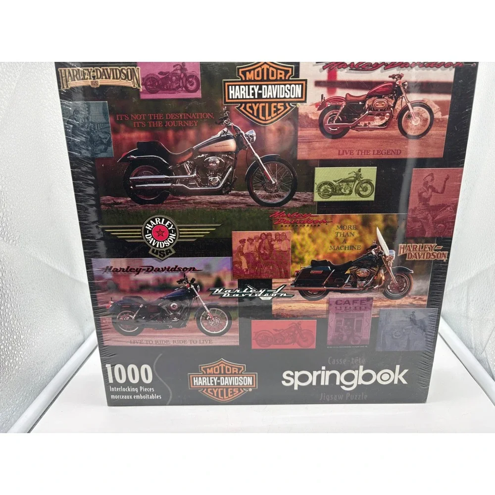 Vintage Harley-Davidson Springbok 1000 Piece Jigsaw Puzzle Sealed Collage 2001
